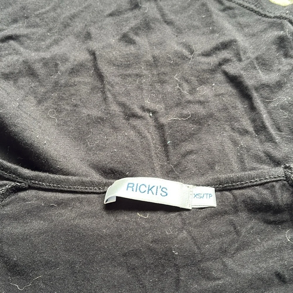 Ricki’s Black Lace Overlay Blouse | High-Low Layered Cap Sleeve Top Size XS‎ - Picture 6 of 6